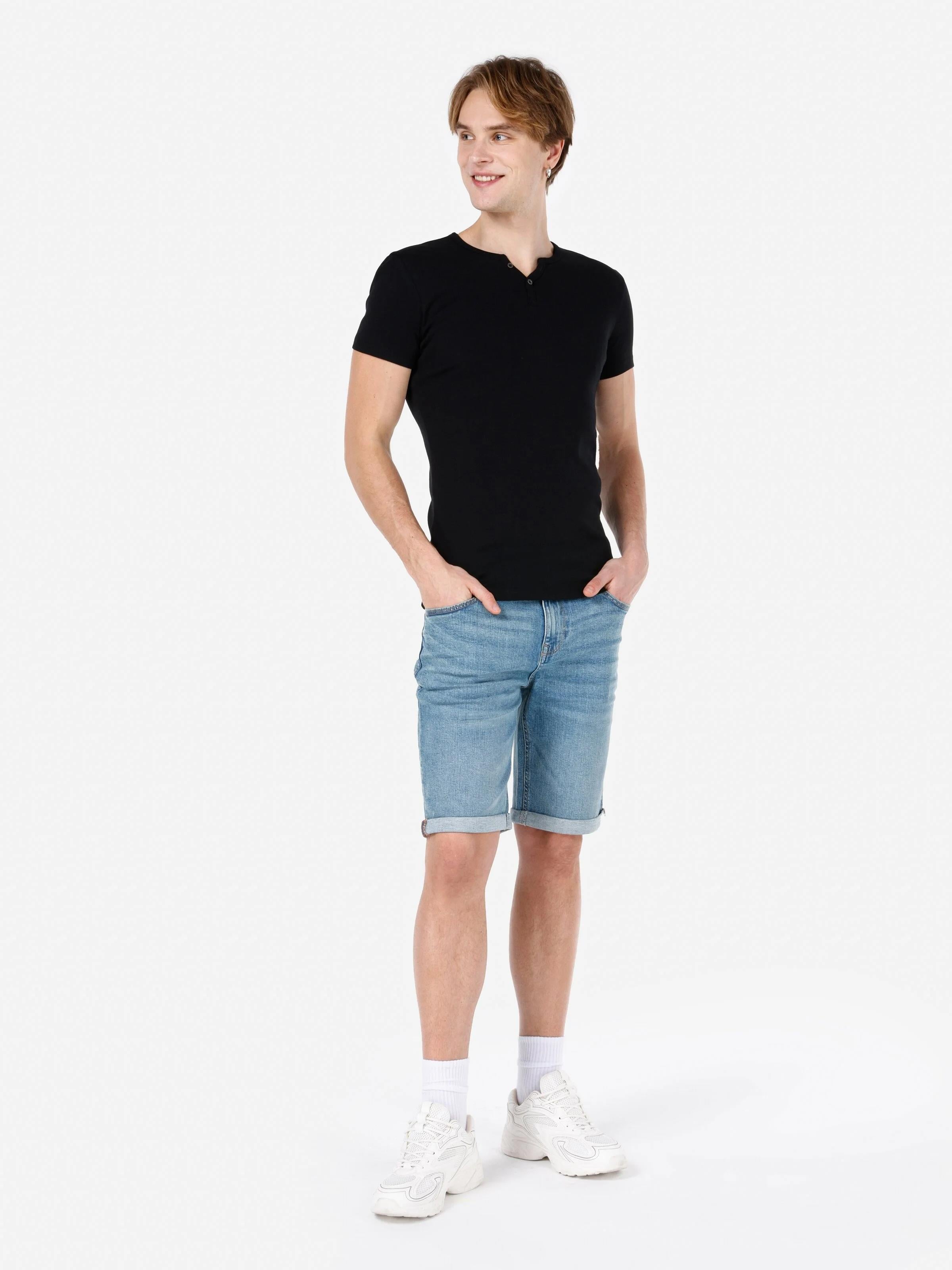 DENIM ERKEK ŞORT Straight Fit