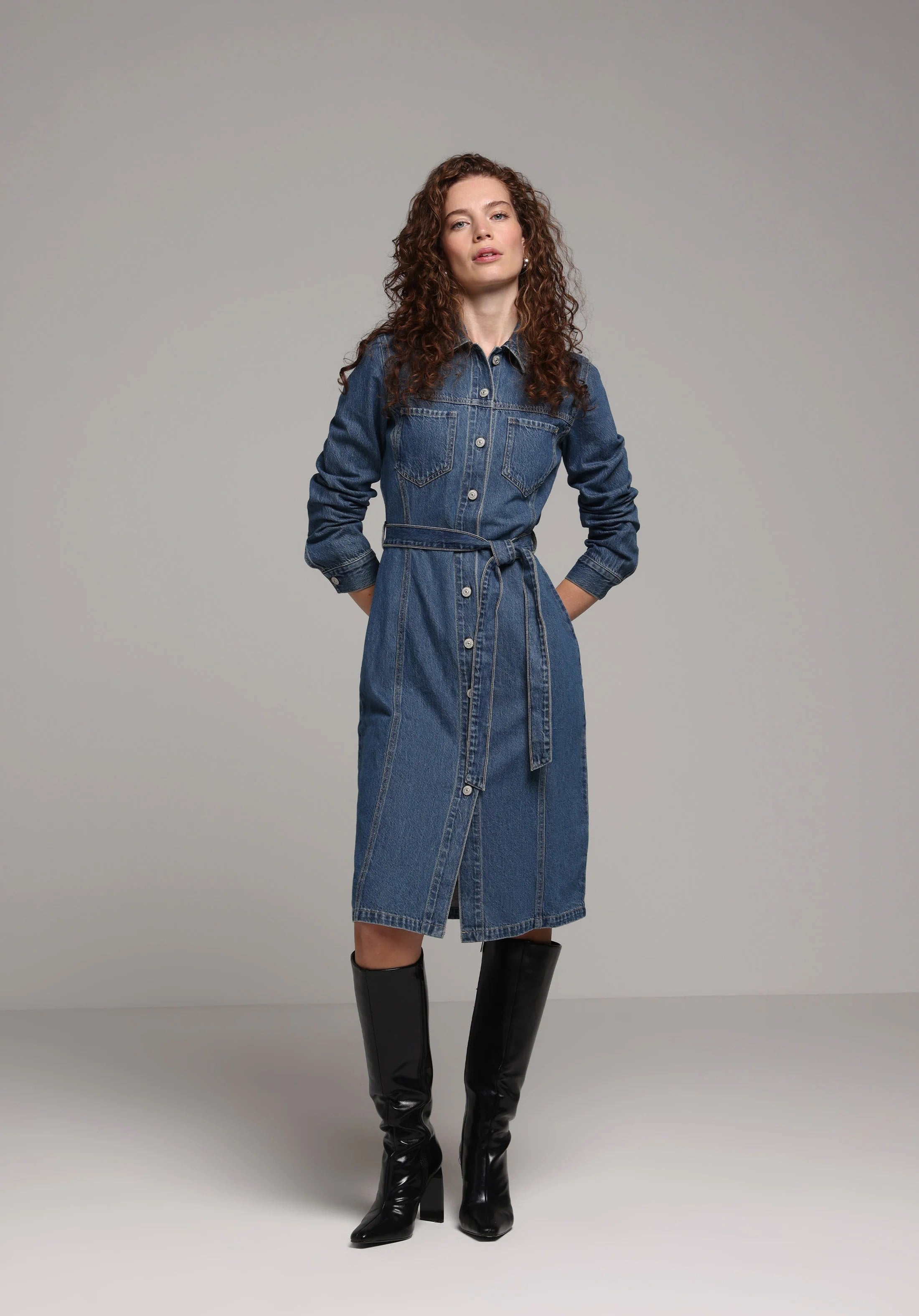 DENIM KADIN ELBISE Slim Fit