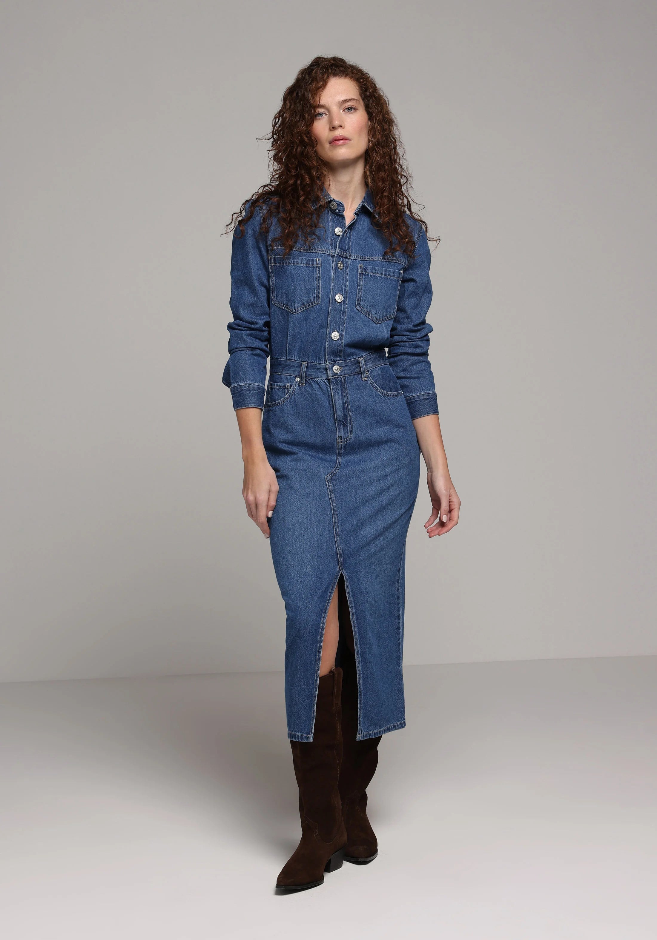 DENIM KADIN ELBISE Slim Fit