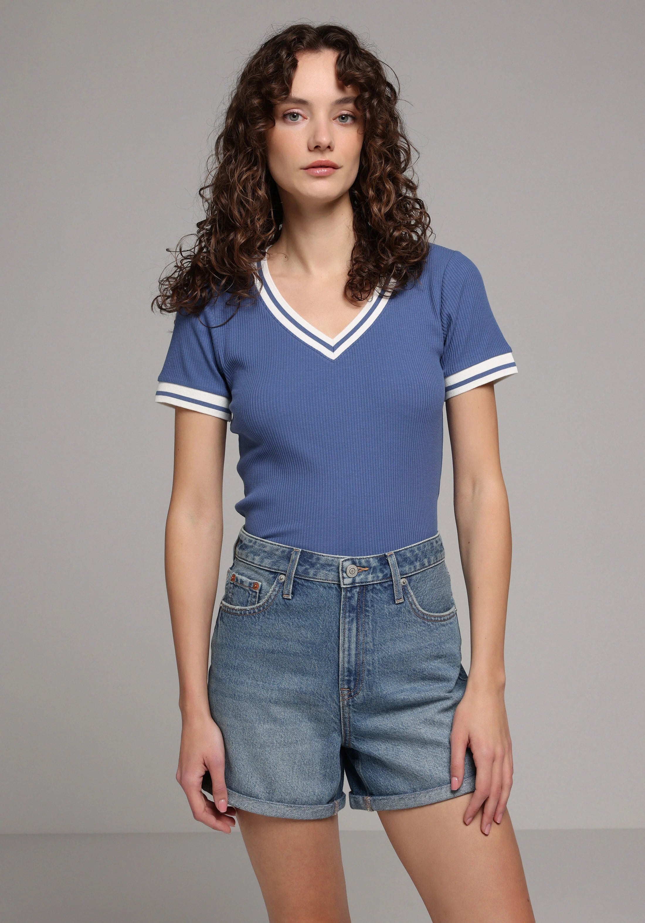 DENIM KADIN ŞORT Mom Fit