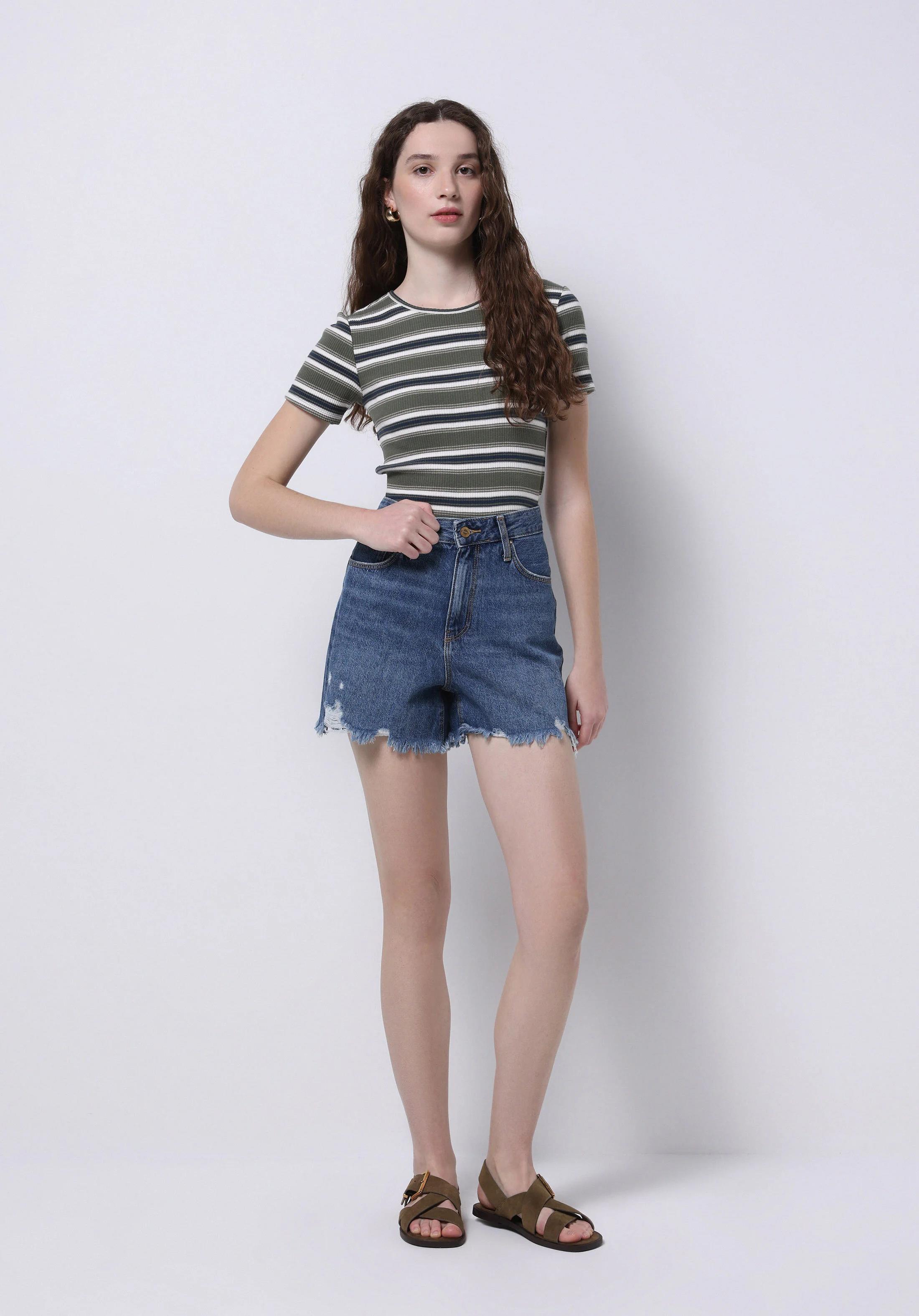 DENIM KADIN ŞORT Mom Fit