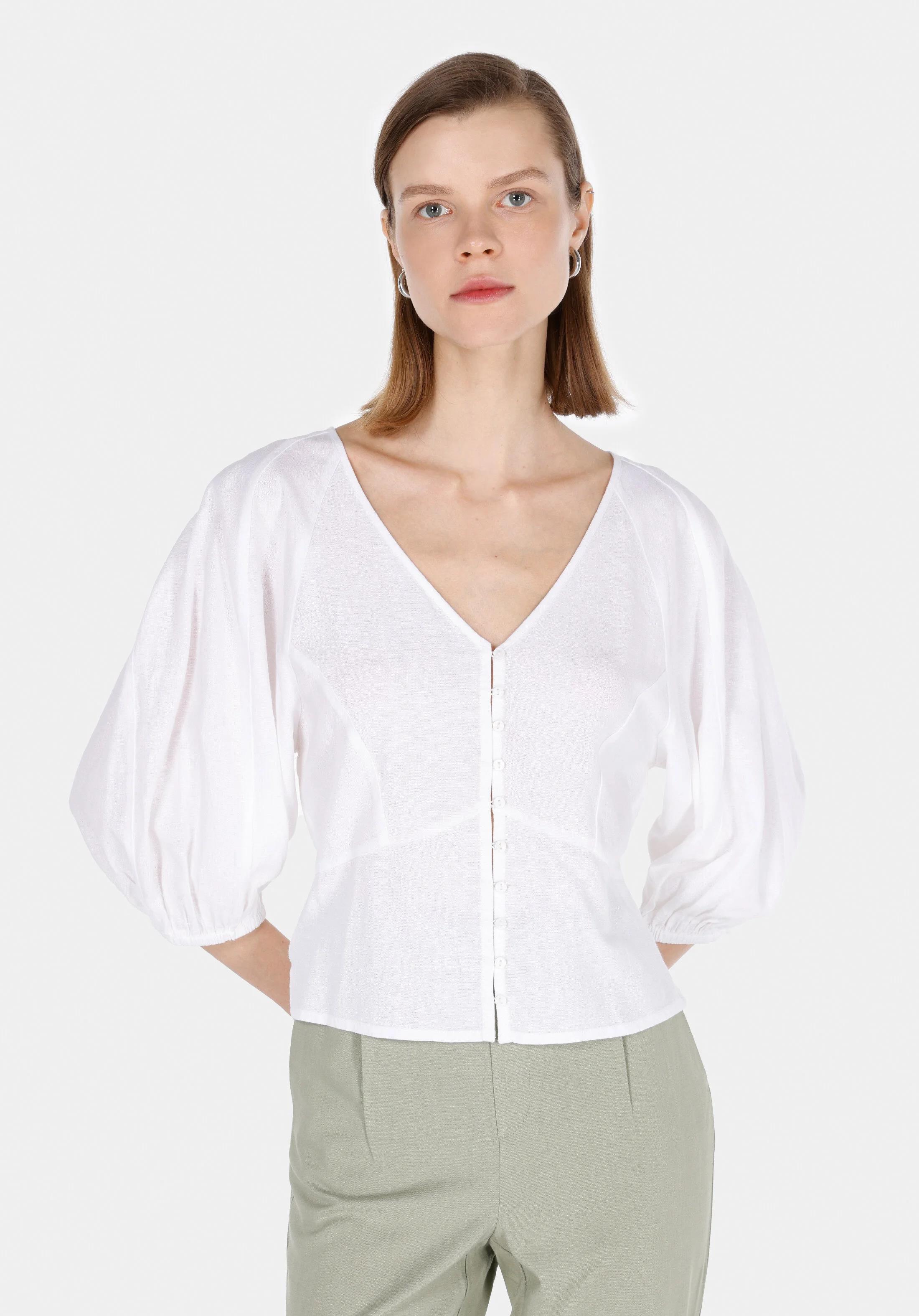 DOKUMA ÜST KADIN UZUN KOL BLUZ Slim Fit