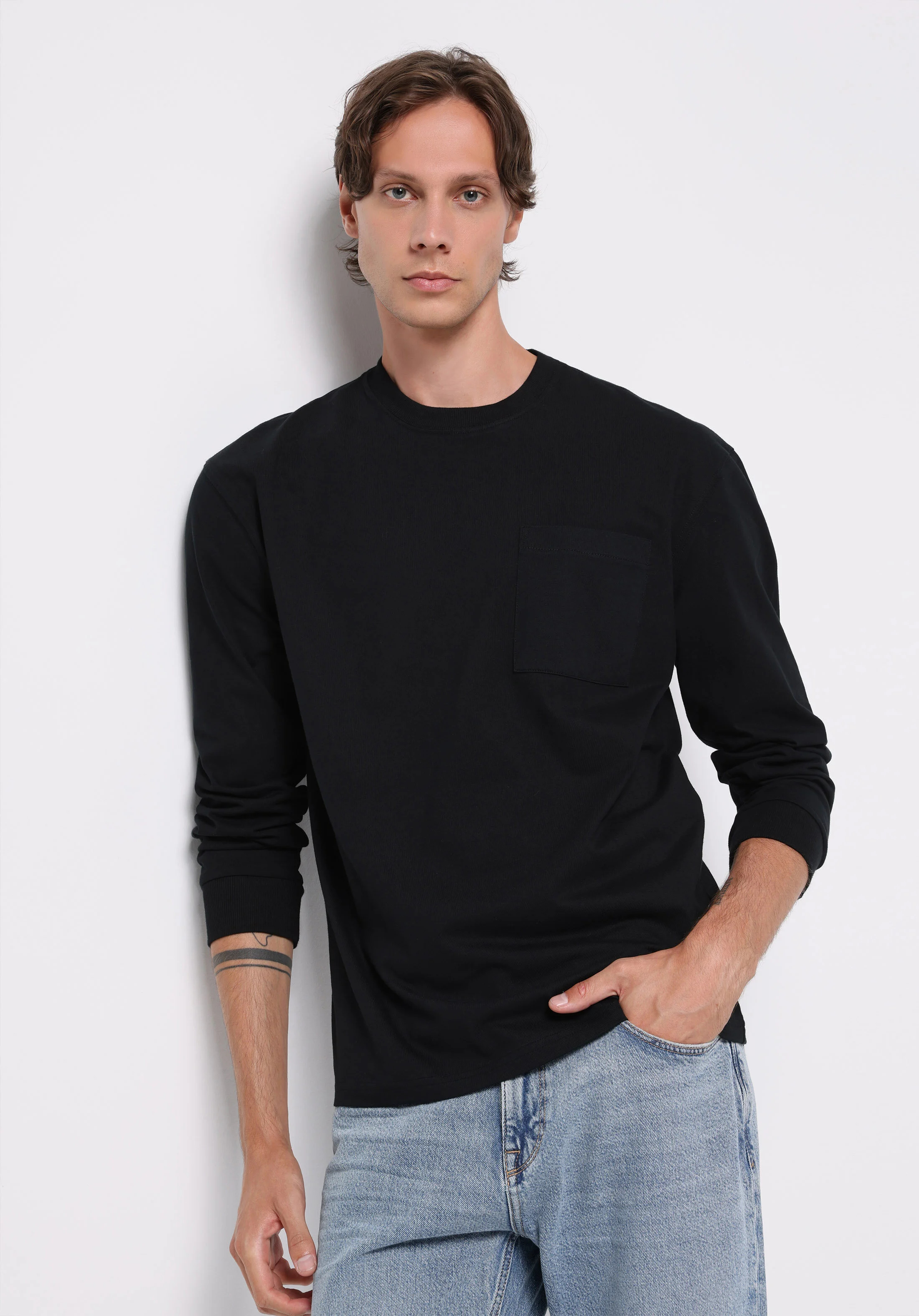 ÖRME ERKEK UZUN KOL T-SHIRT Comfort Fit