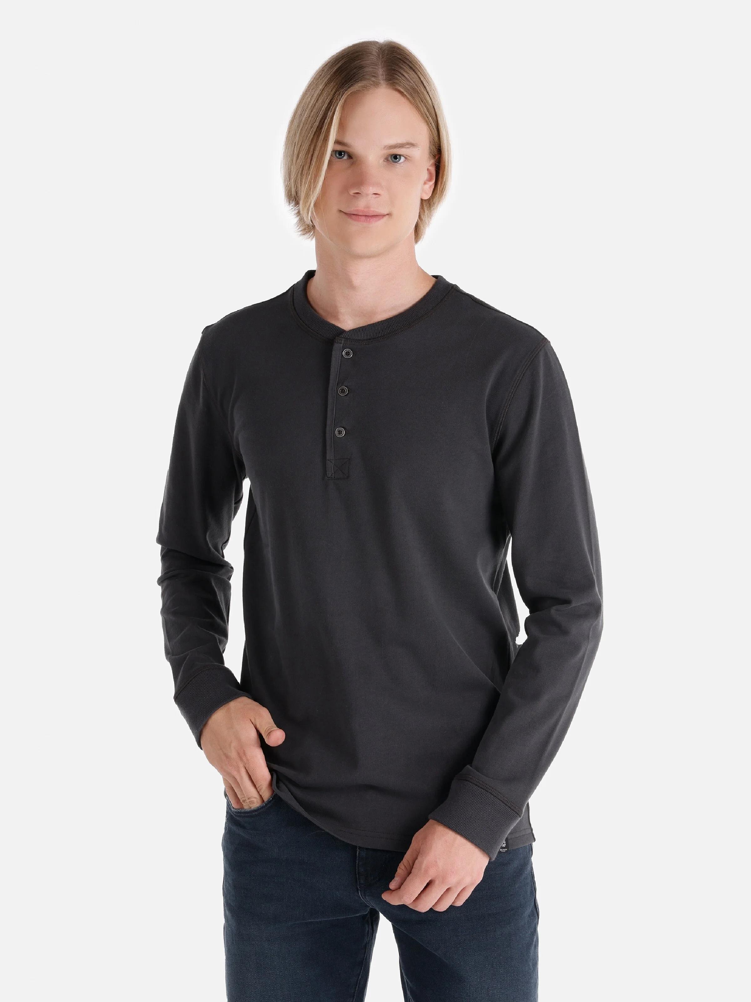 ÖRME ERKEK UZUN KOL T-SHIRT Slim Fit