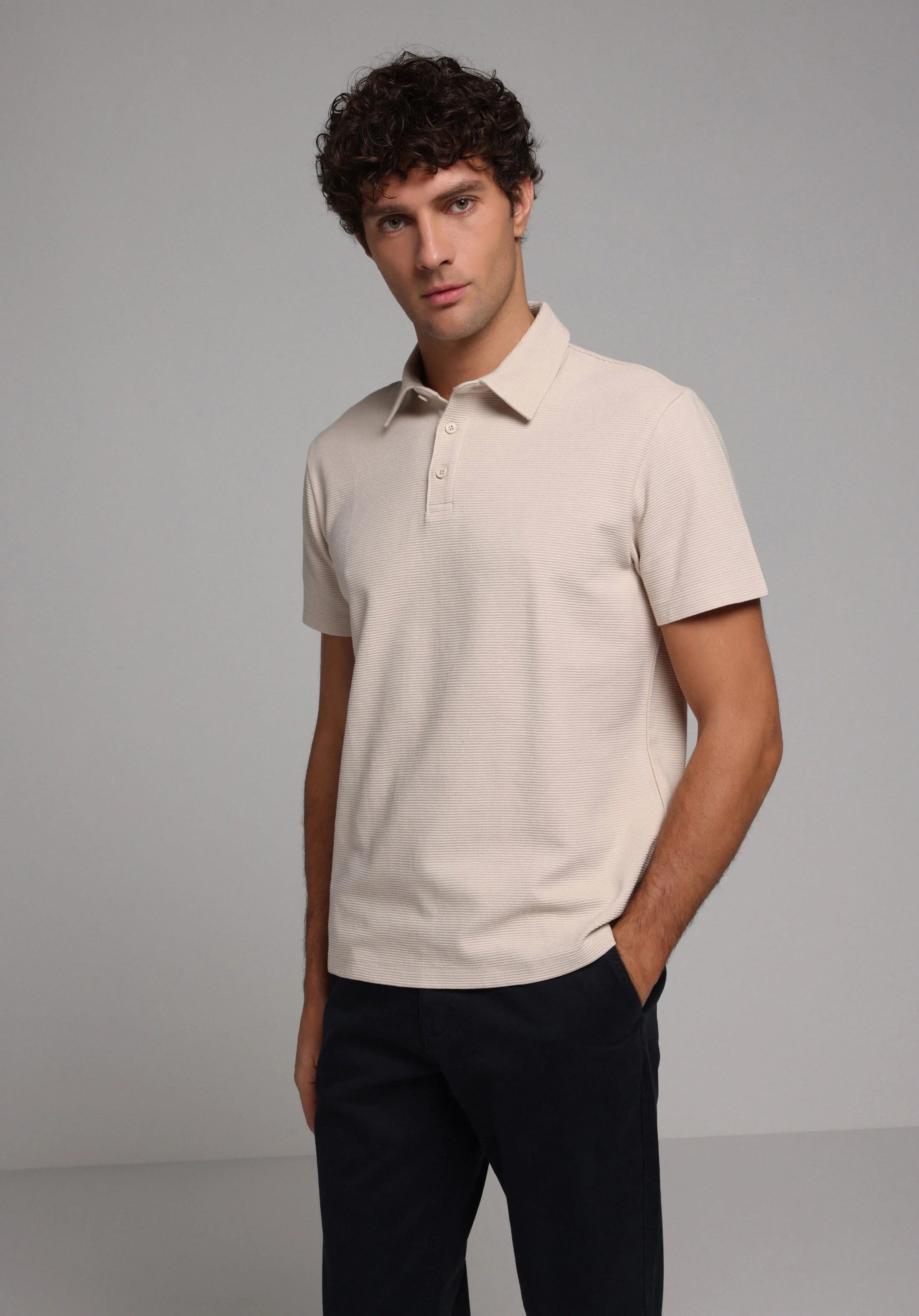 ÖRME ERKEK YAKALI KISA KOL T-SHIRT Regular Fit