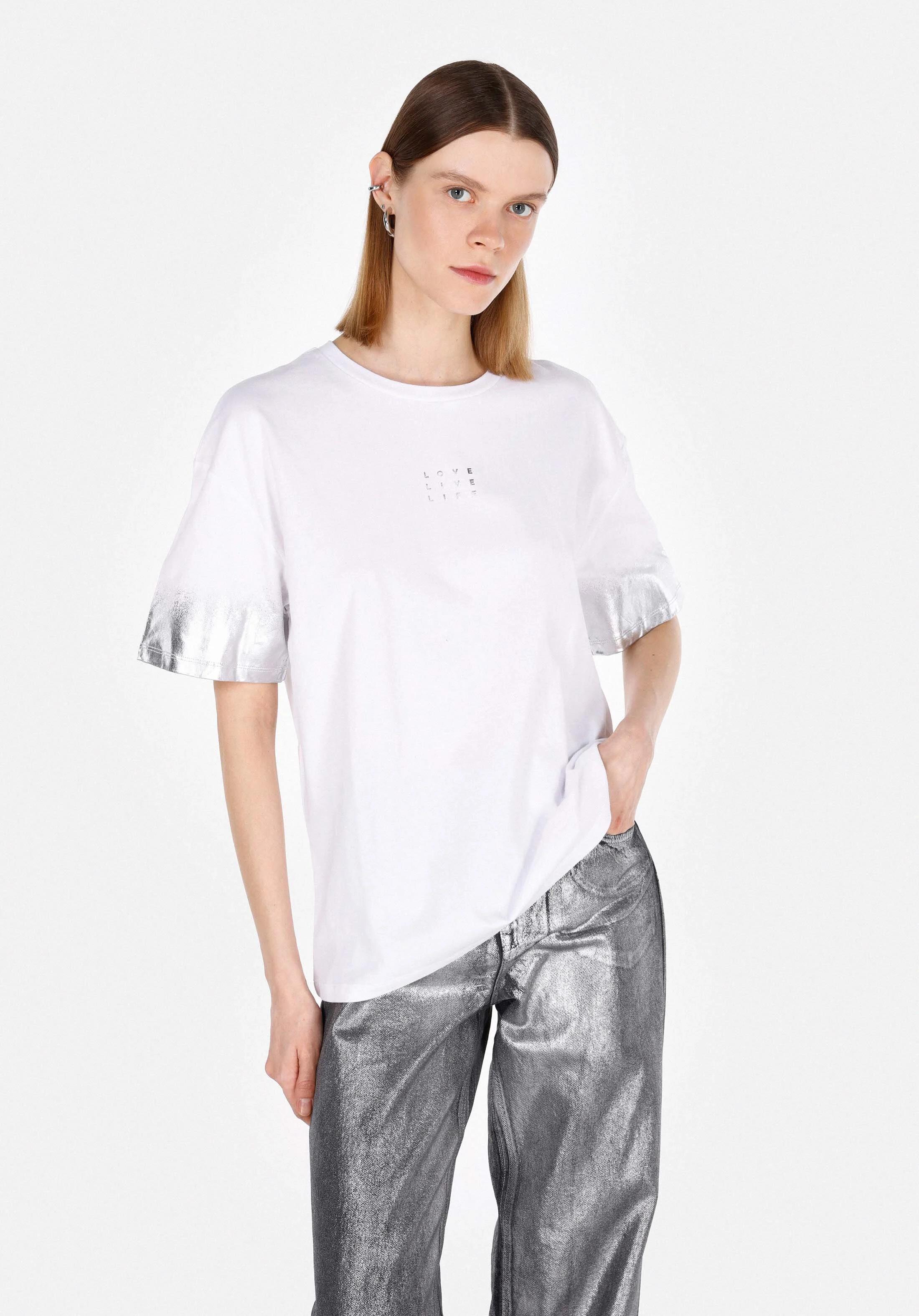 ÖRME KADIN KISA KOL T-SHIRT Comfort Fit