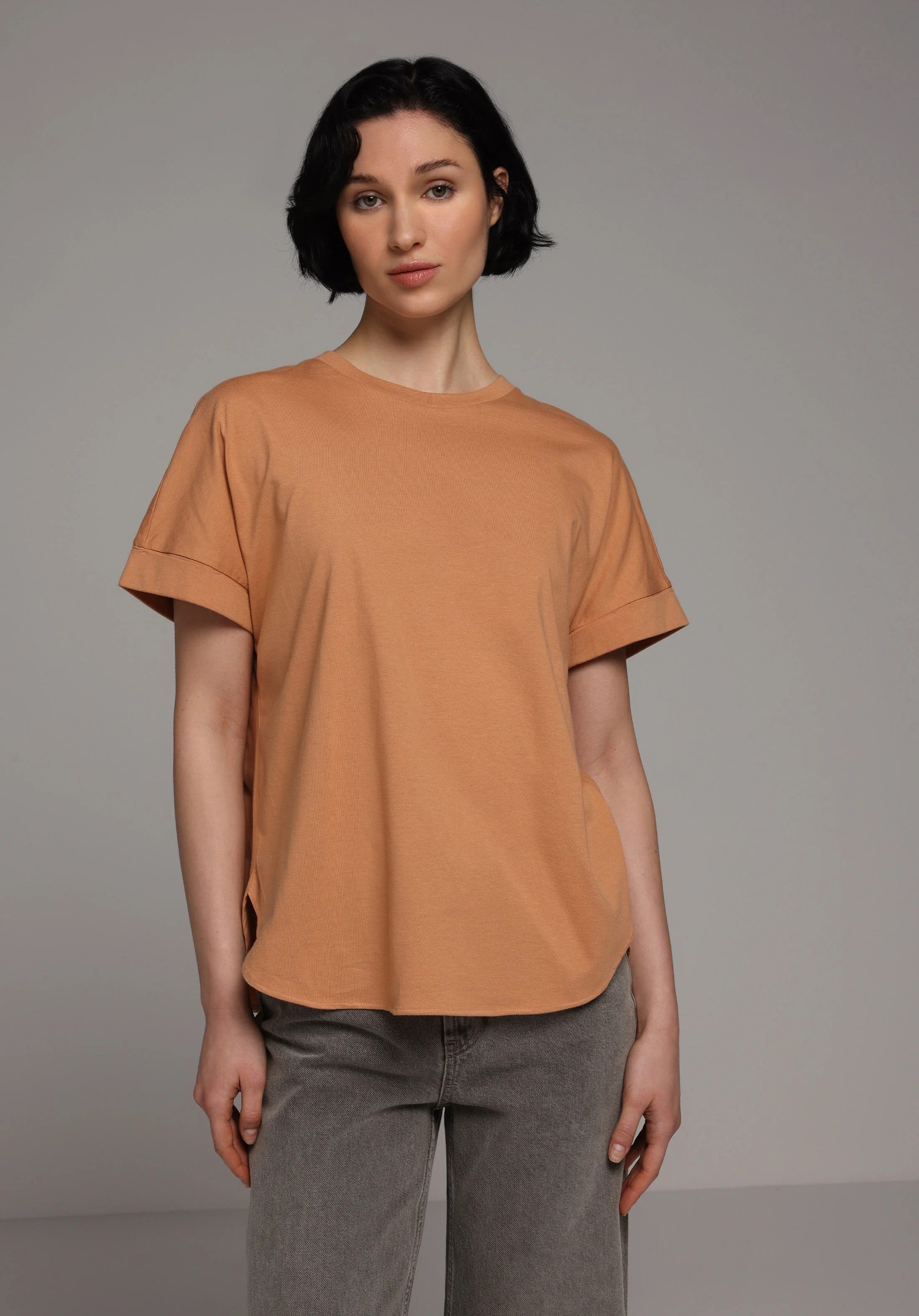 ÖRME KADIN KISA KOL T-SHIRT Regular Fit