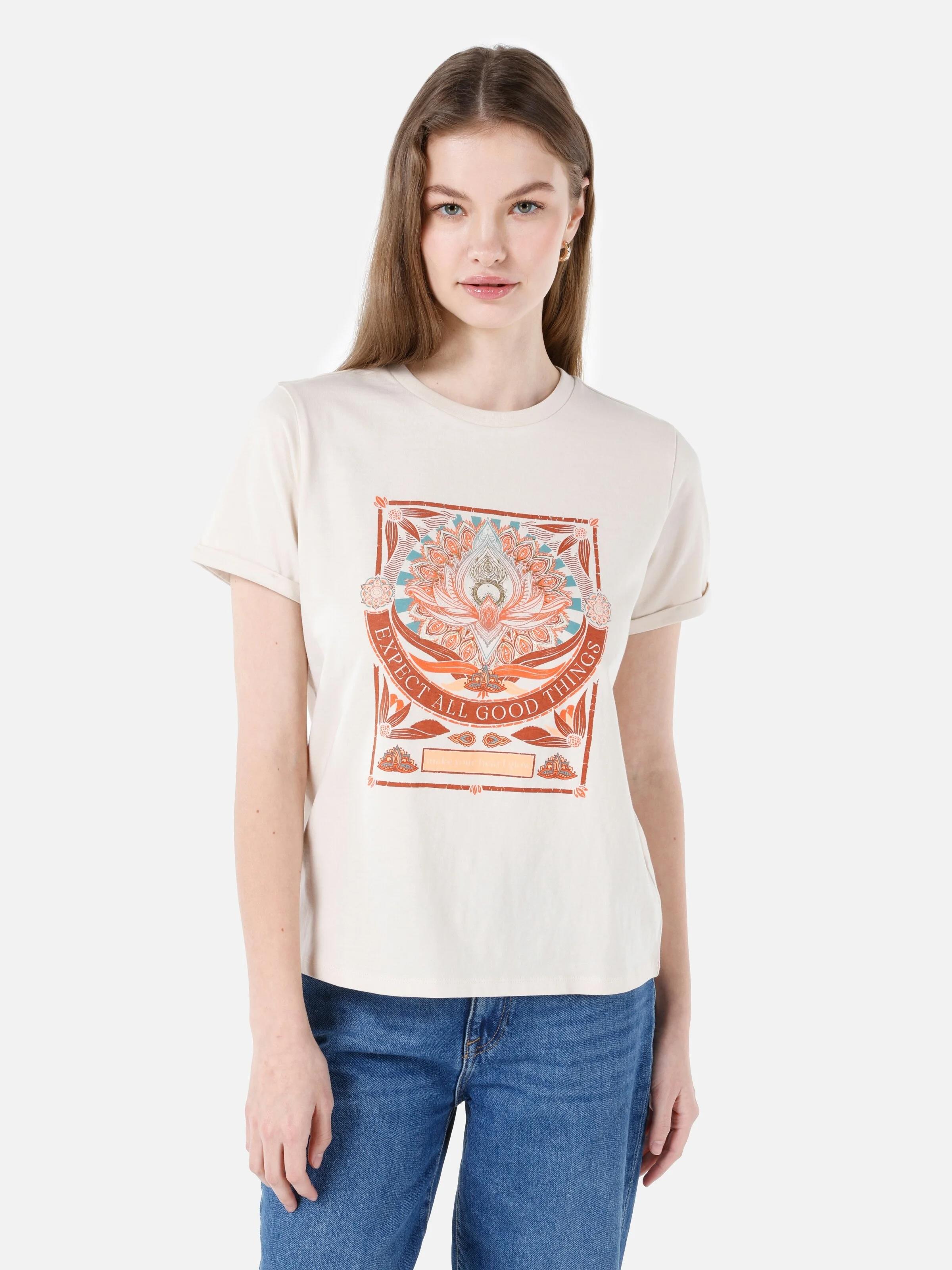 ÖRME KADIN KISA KOL T-SHIRT Regular Fit