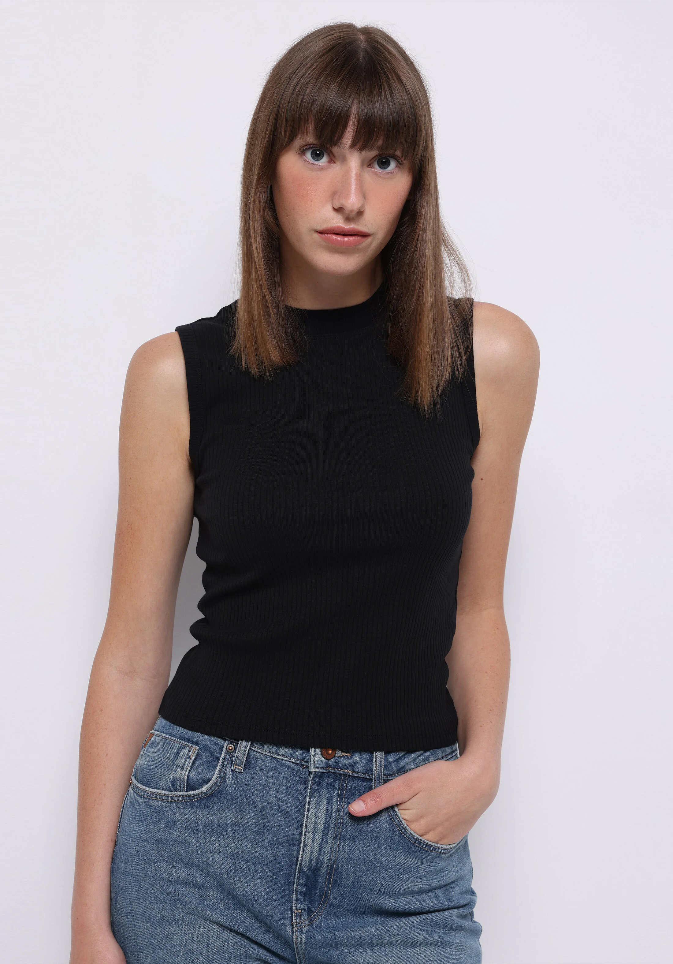 ÖRME KADIN KOLSUZ ATLET Slim Fit