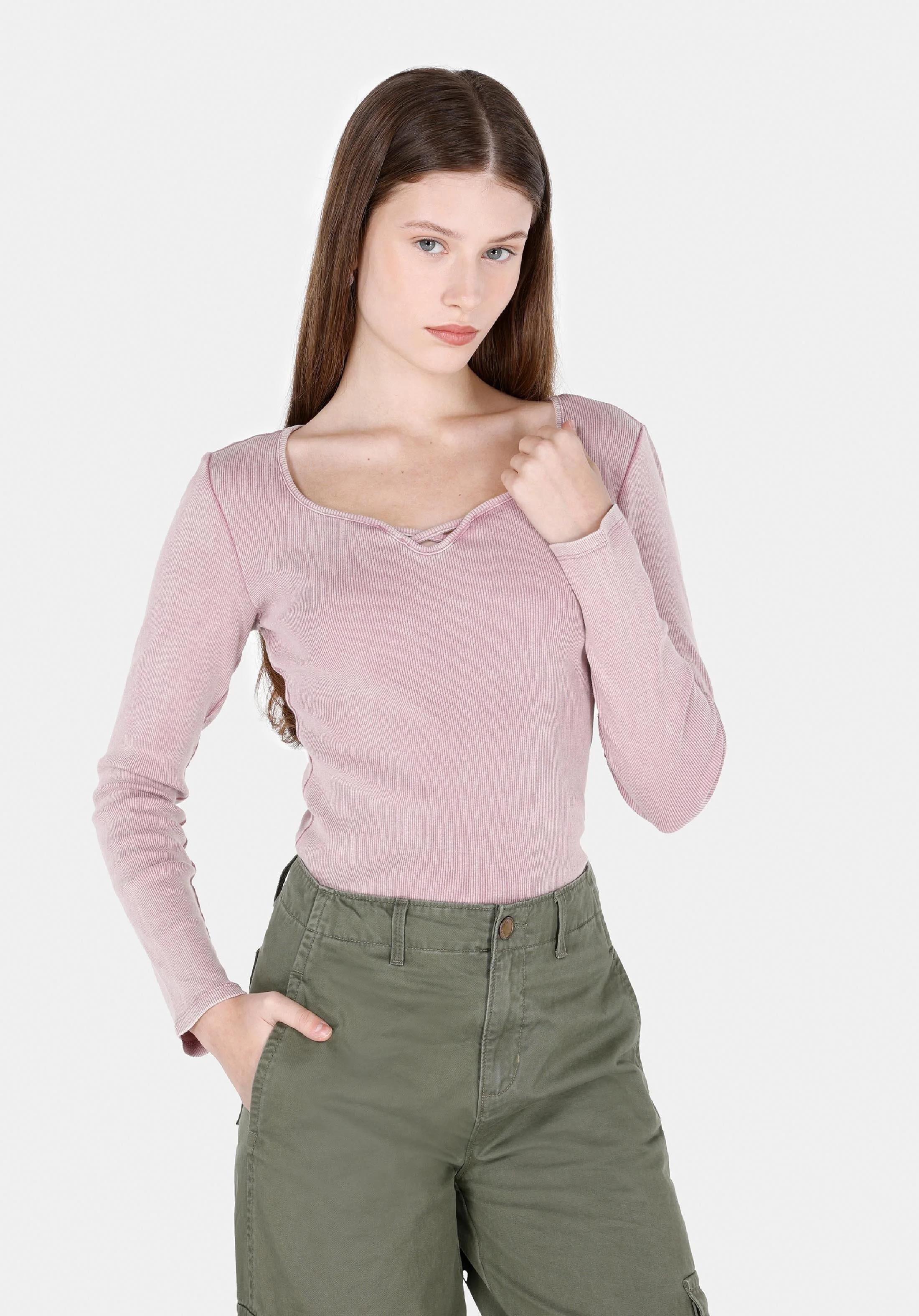 ÖRME KADIN UZUN KOL BLUZ Slim Fit