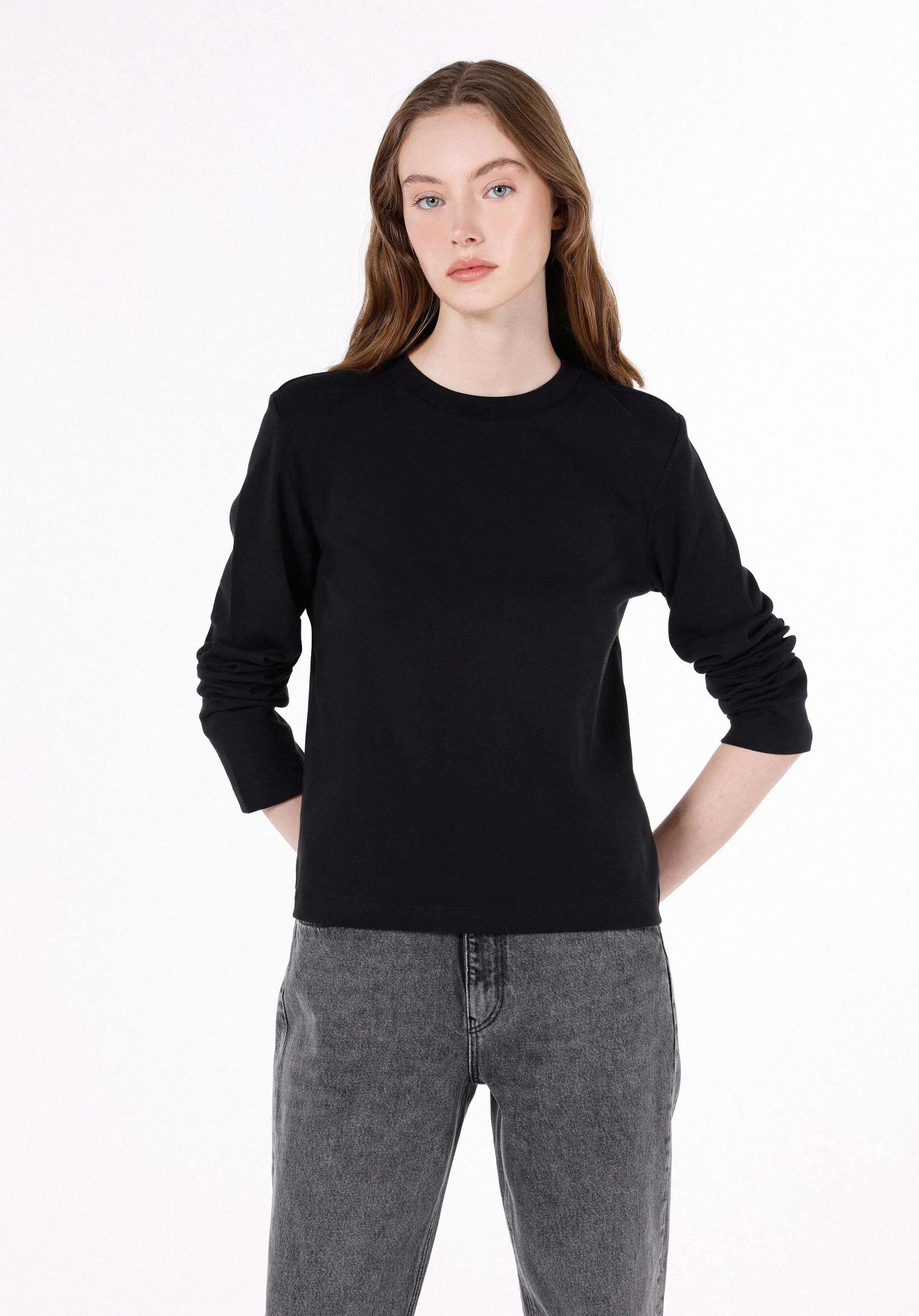 ÖRME KADIN UZUN KOL T-SHIRT Regular Fit