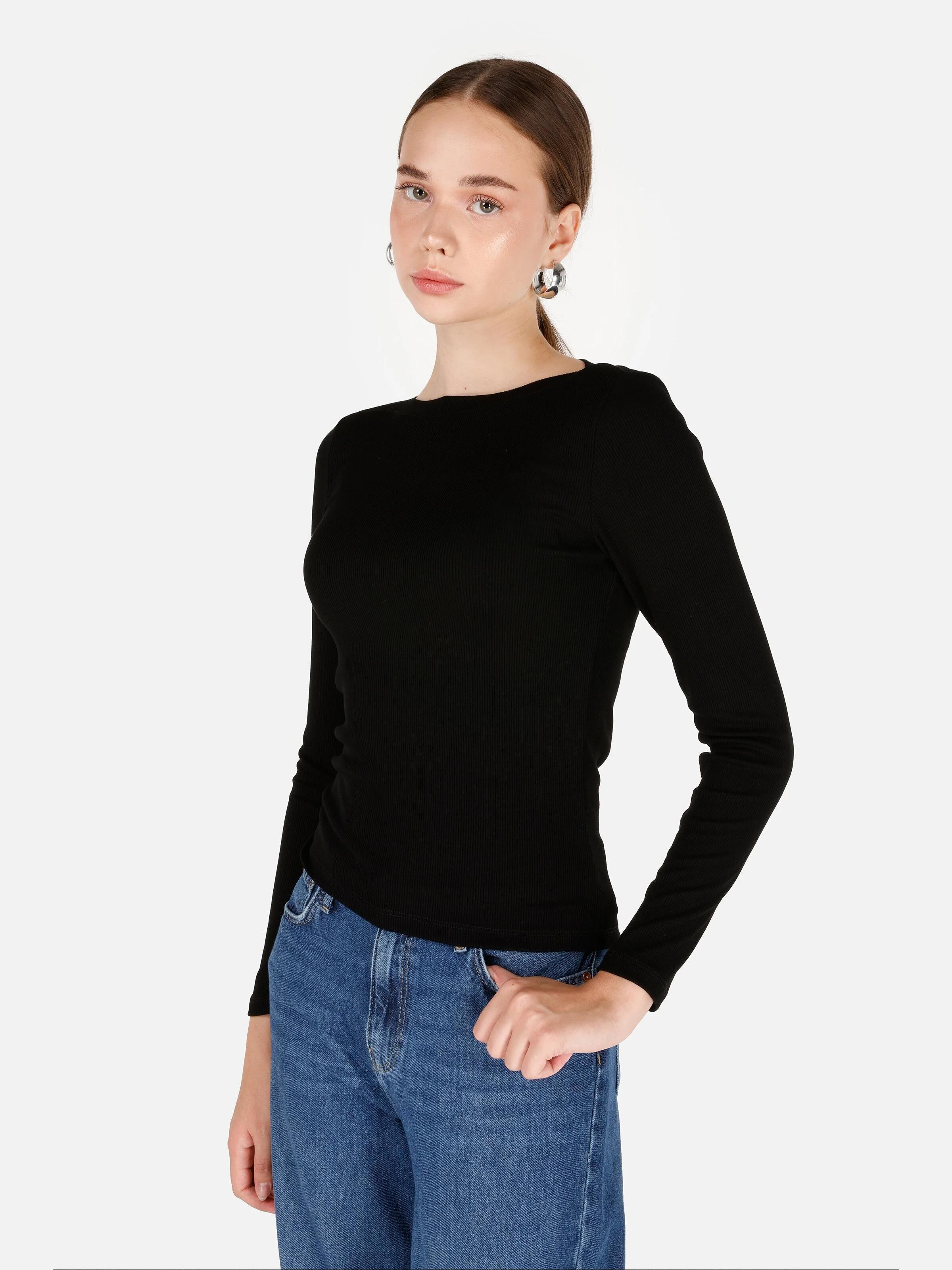 ÖRME KADIN UZUN KOL T-SHIRT Regular Fit