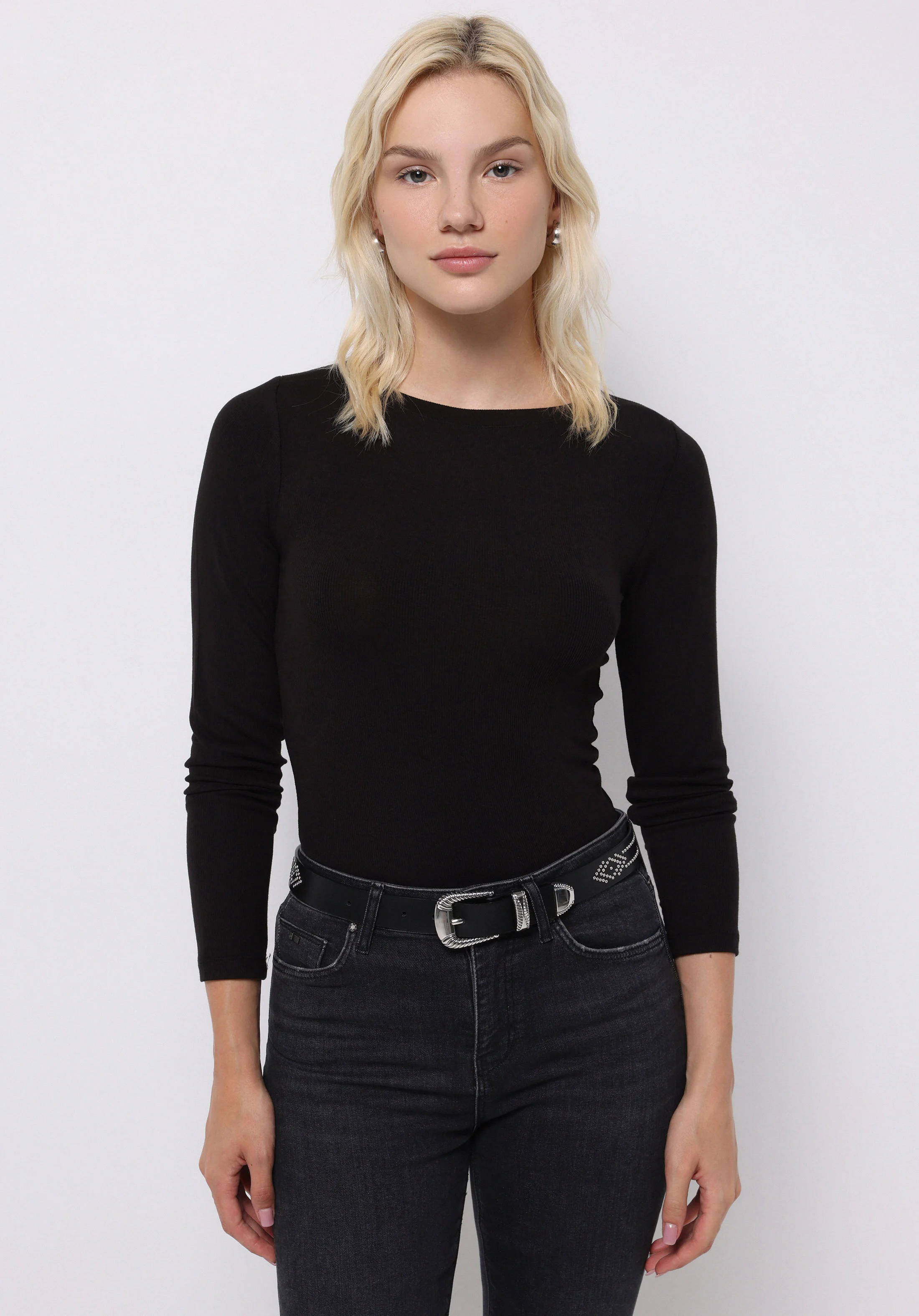 ÖRME KADIN UZUN KOL T-SHIRT Slim Fit