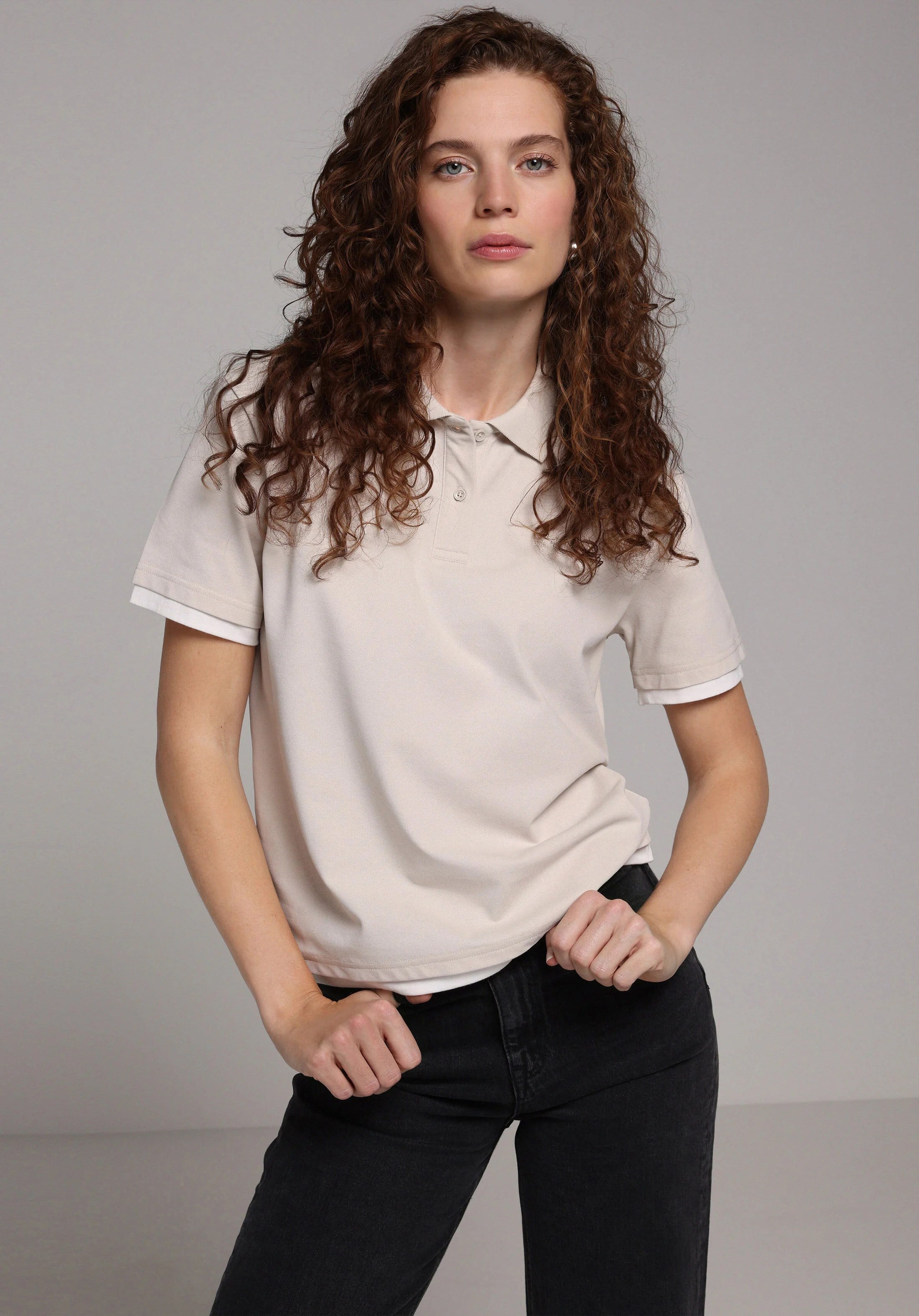 ÖRME KADIN YAKALI KISA KOL T-SHIRT Regular Fit