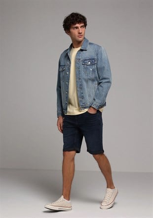 DENIM ERKEK ŞORT 044 KARL Straight Fit