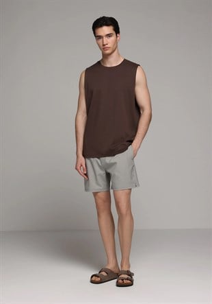 DOKUMA ALT ERKEK YÜZME ŞORT Slim Fit