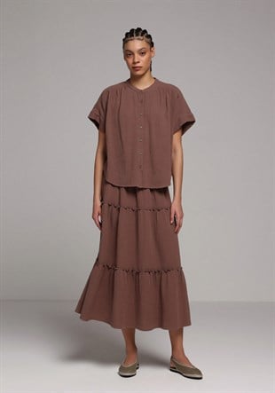DOKUMA ALT KADIN ETEK Maxi Length