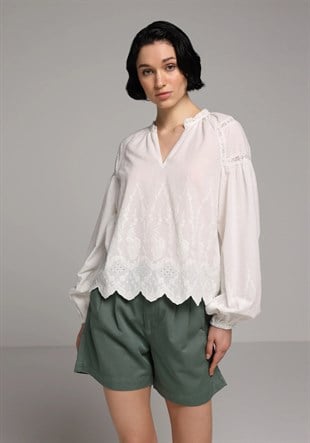 DOKUMA ALT KADIN ŞORT Regular Fit