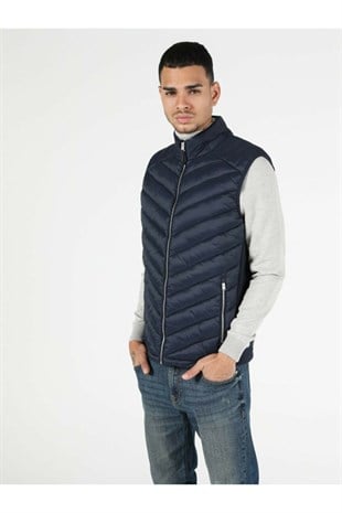 DOKUMA DIŞ ERKEK YELEK Slim Fit