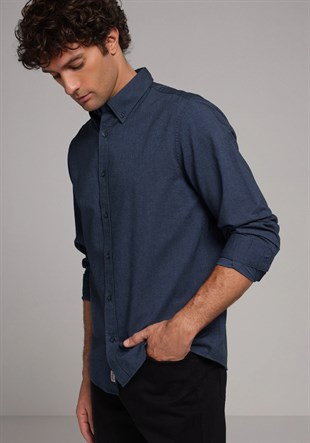 DOKUMA ÜST ERKEK UZUN KOL GÖMLEK Regular Fit