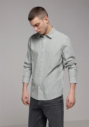 DOKUMA ÜST ERKEK UZUN KOL GÖMLEK Regular Fit