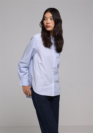 DOKUMA ÜST KADIN UZUN KOL GÖMLEK Fashion Fit