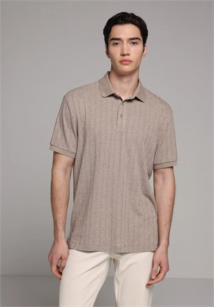 ÖRME ERKEK YAKALI KISA KOL T-SHIRT Regular Fit