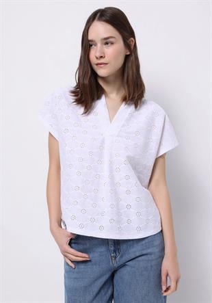 ÖRME KADIN KISA KOL BLUZ Regular Fit
