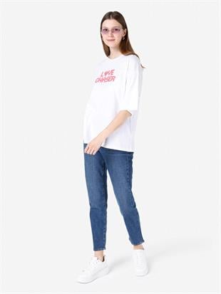 ÖRME KADIN KISA KOL T-SHIRT Comfort Fit