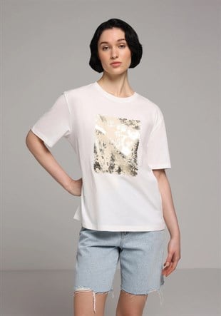 ÖRME KADIN KISA KOL T-SHIRT Regular Fit