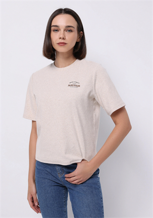 ÖRME KADIN KISA KOL T-SHIRT Regular Fit