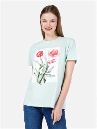 ÖRME KADIN KISA KOL T-SHIRT Regular Fit