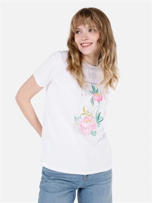 ÖRME KADIN KISA KOL T-SHIRT Regular Fit