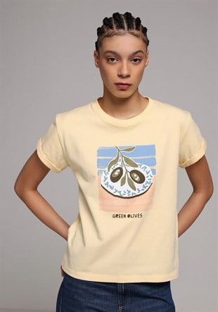 ÖRME KADIN KISA KOL T-SHIRT Regular Fit