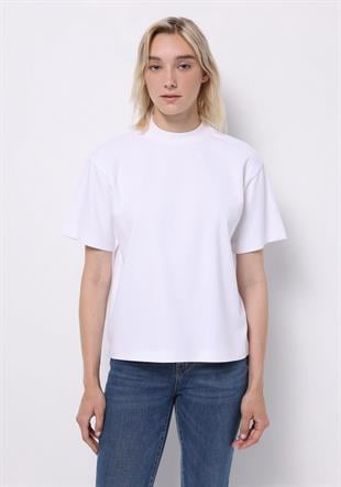 ÖRME KADIN KISA KOL T-SHIRT Regular Fit