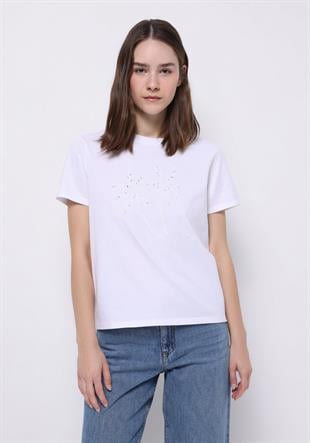 ÖRME KADIN KISA KOL T-SHIRT Regular Fit