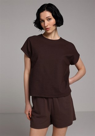 ÖRME KADIN KISA KOL T-SHIRT Regular Fit