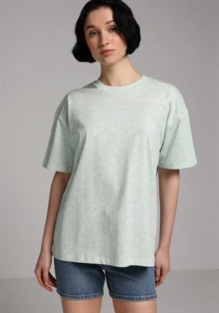 ÖRME KADIN KISA KOL T-SHIRT Relax Fit
