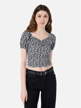 ÖRME KADIN KISA KOL T-SHIRT Slim Fit
