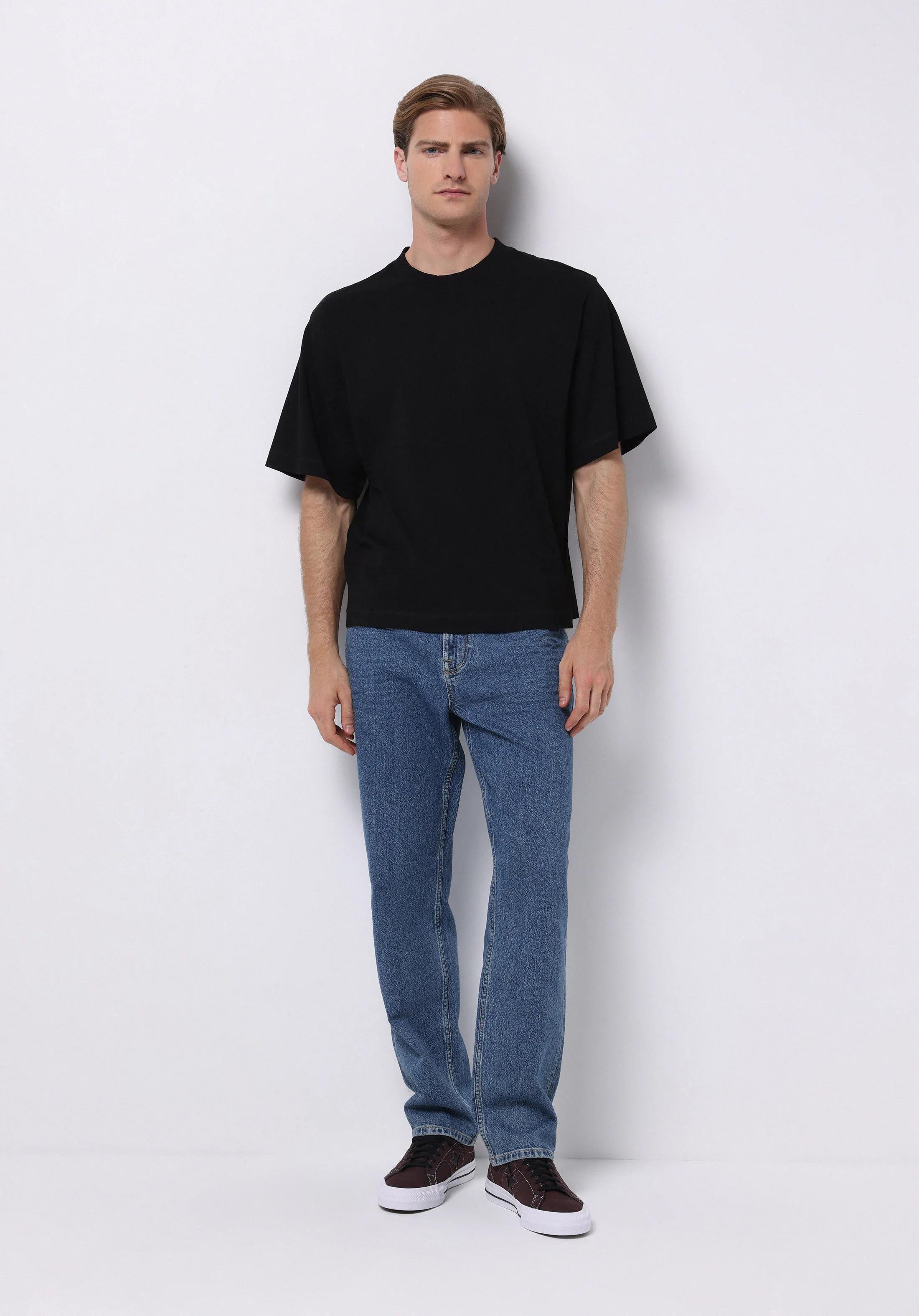 DENIM ERKEK JEAN PANTOLON 046 MARCO Orta Bel Loose Düz Paça Straight Fit