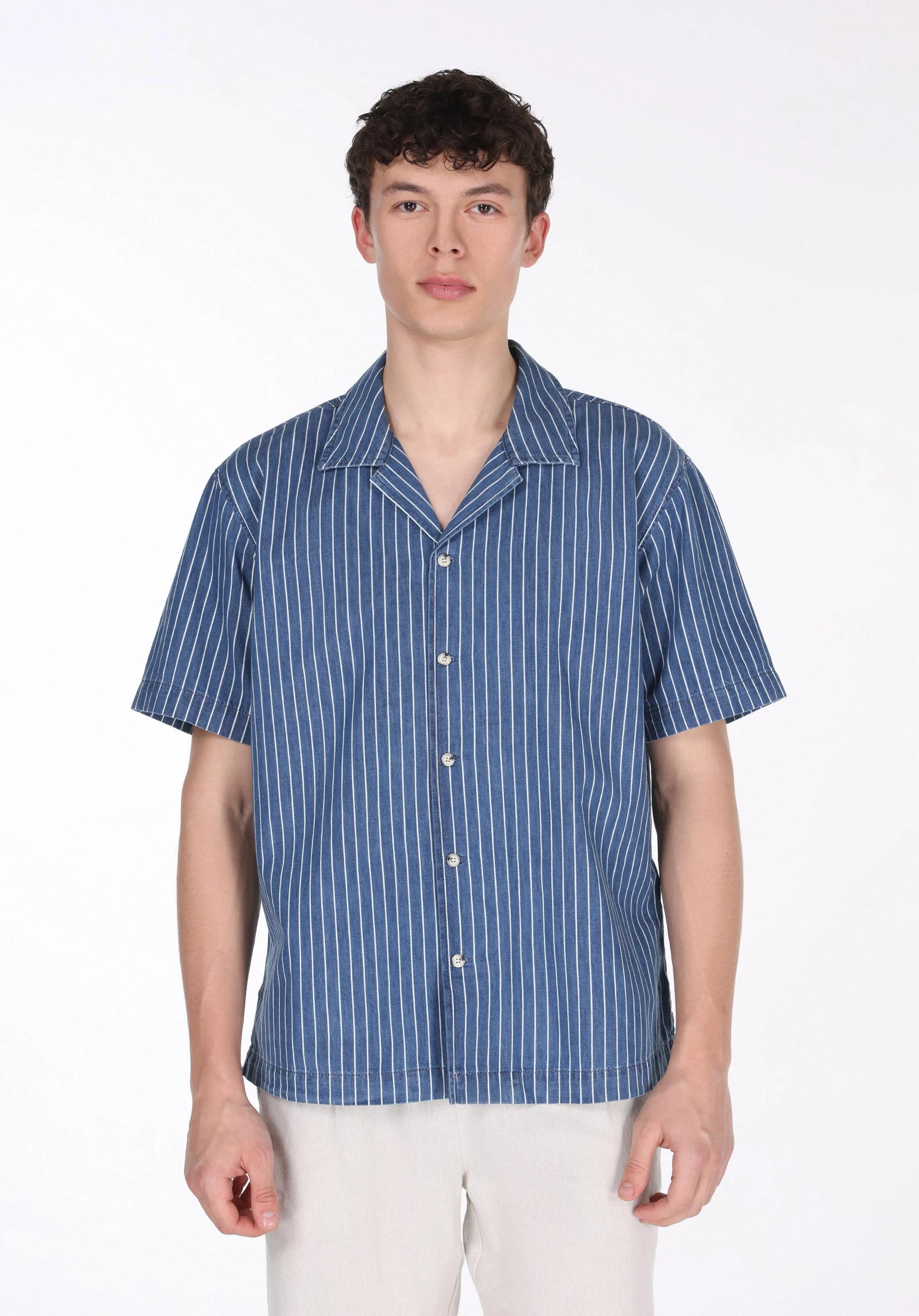 DENIM ERKEK KISA KOL GÖMLEK Oversize Fit