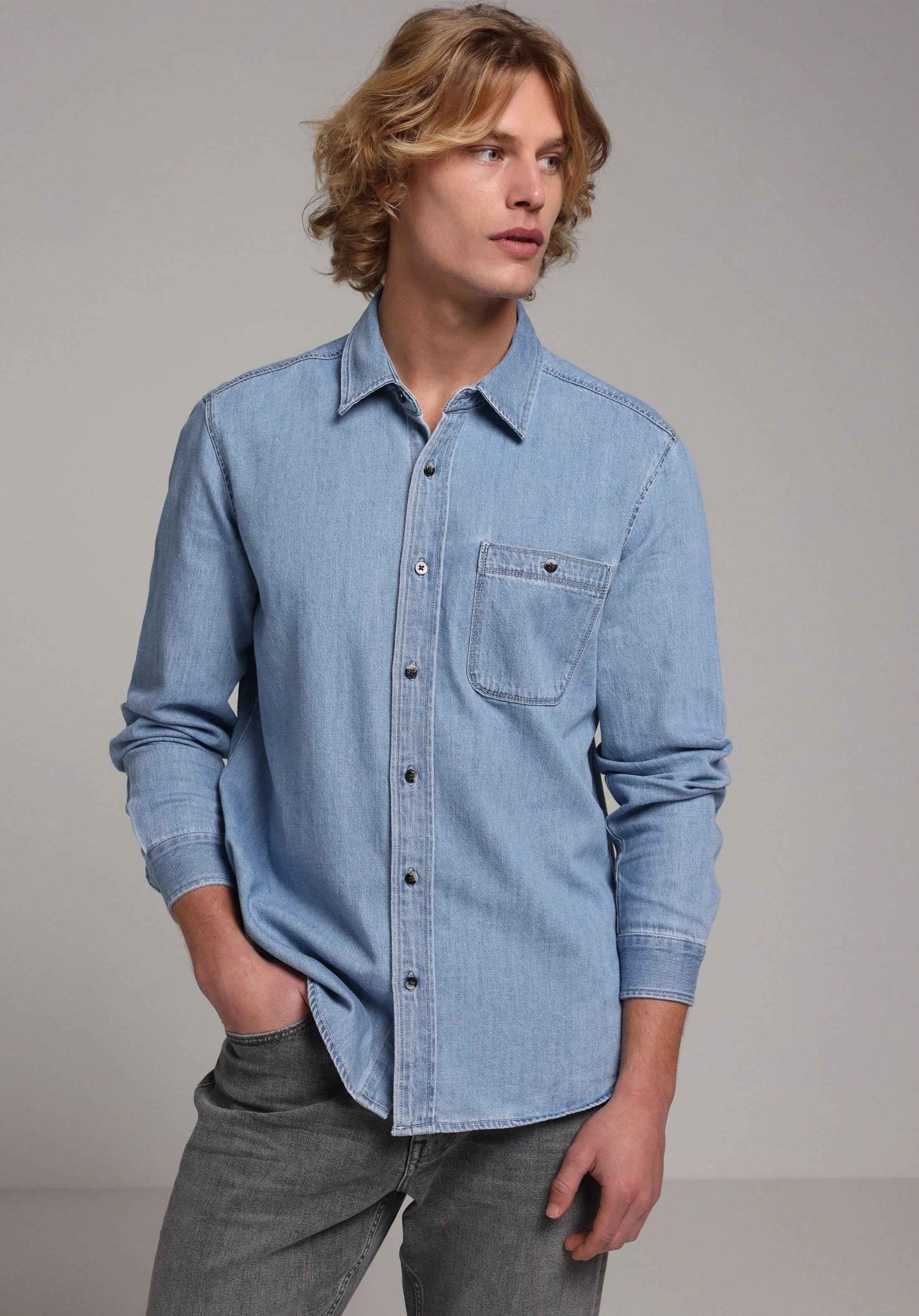 DENIM ERKEK UZUN KOL GÖMLEK 021 JOEL Regular Fit