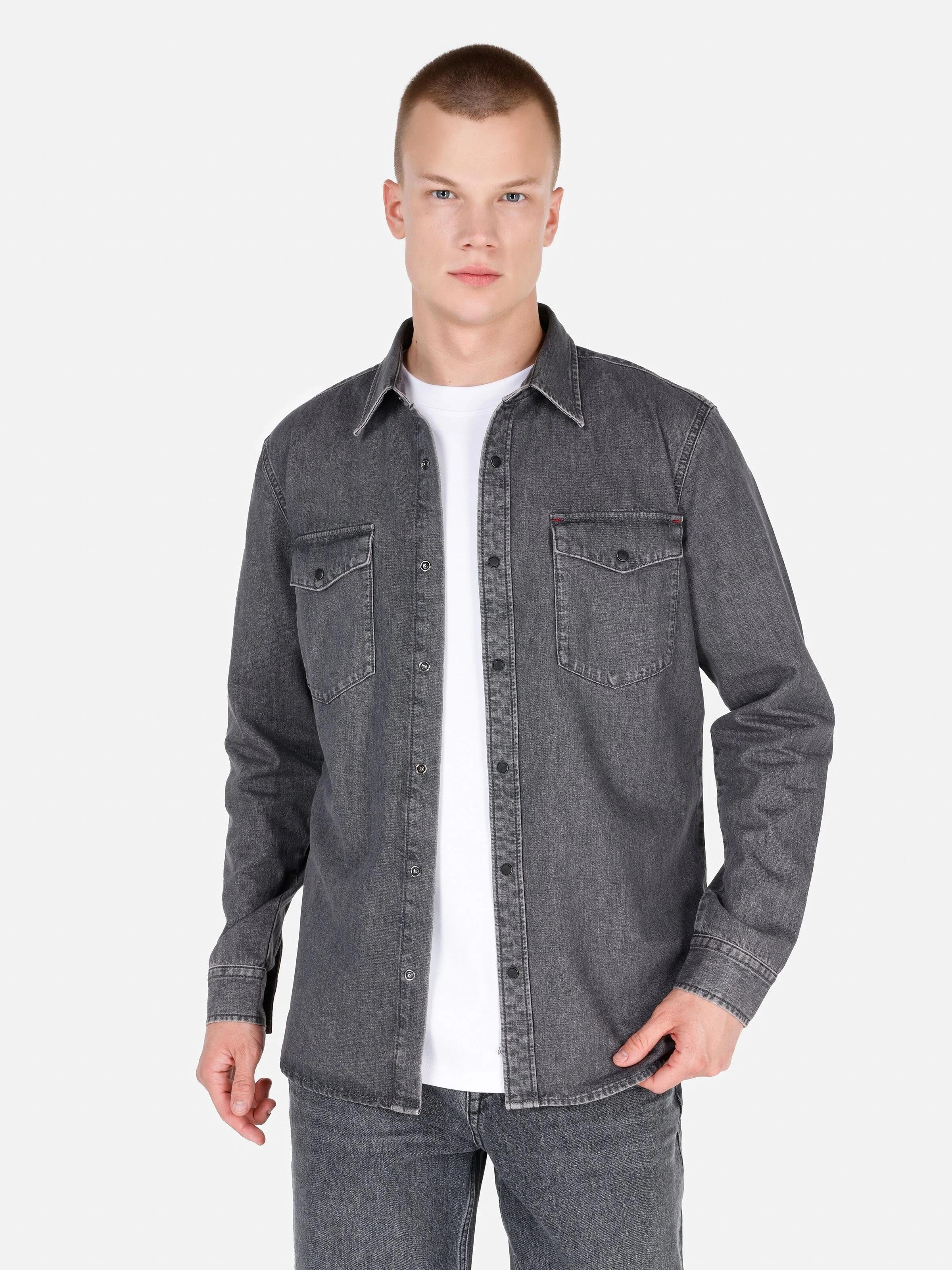 DENIM ERKEK UZUN KOL GÖMLEK 021 JOEL Regular Fit