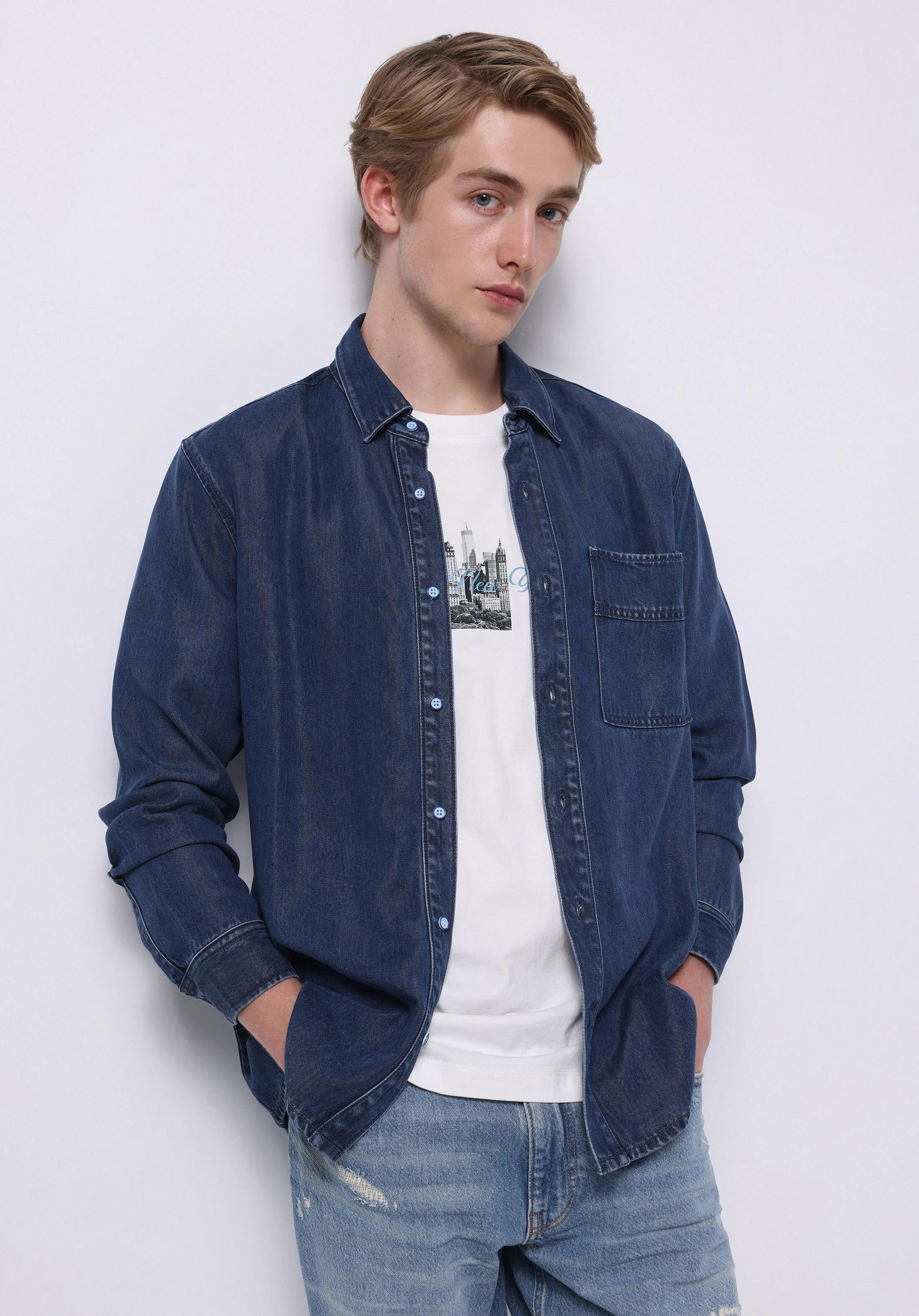 DENIM ERKEK UZUN KOL GÖMLEK Regular Fit