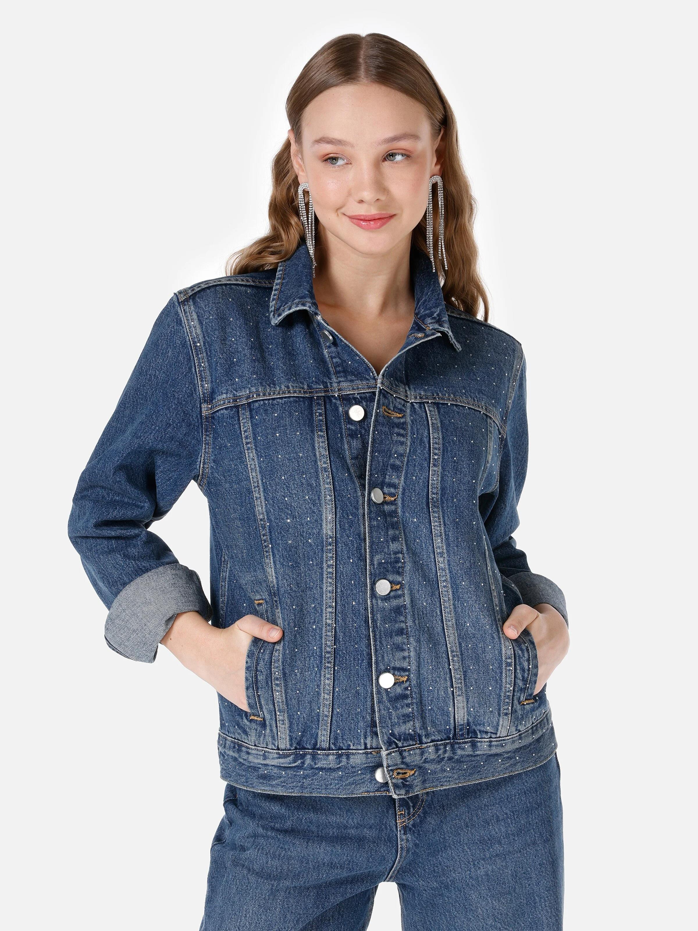 DENIM KADIN CEKET Slim Fit