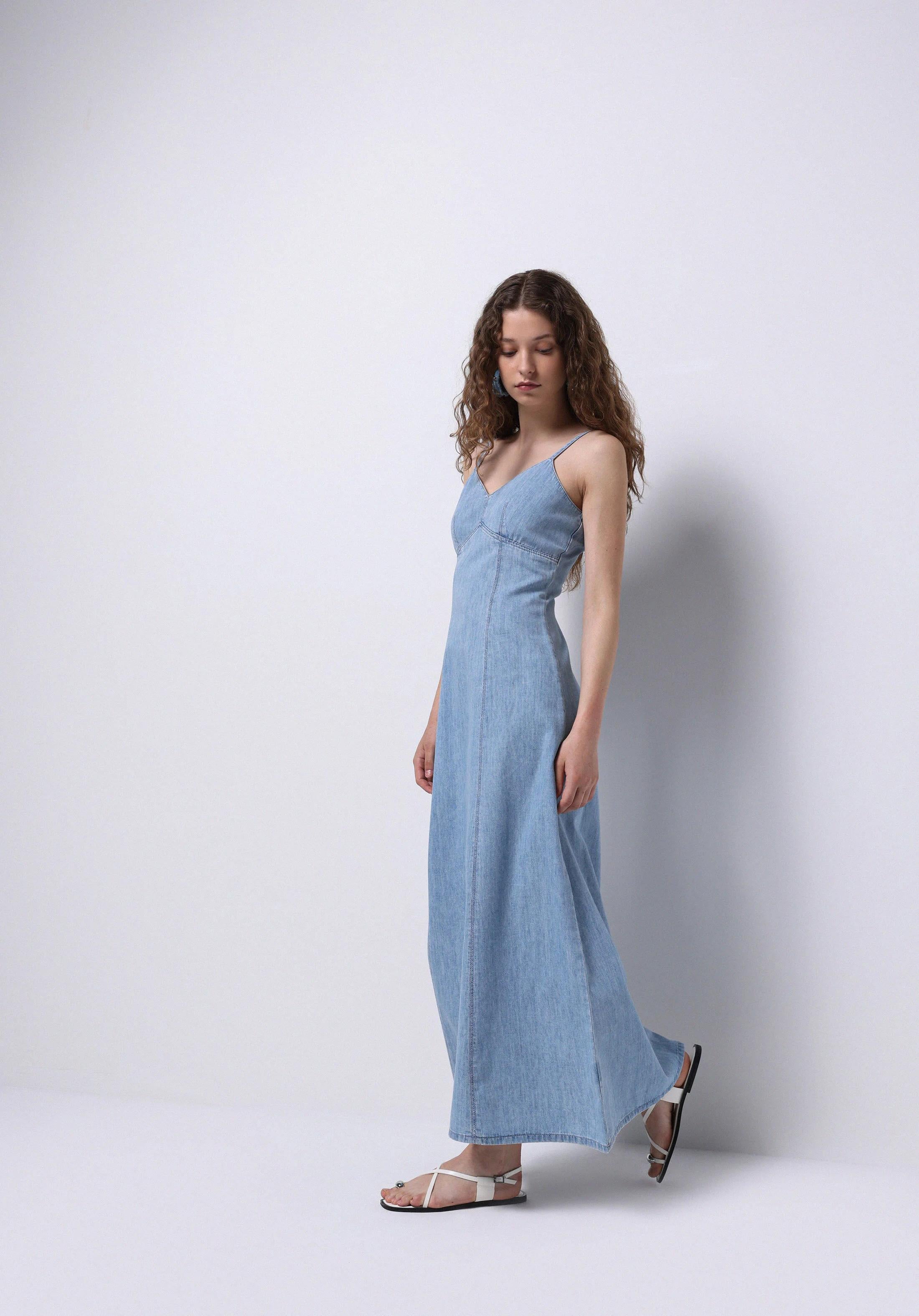 DENIM KADIN ELBISE Slim Fit