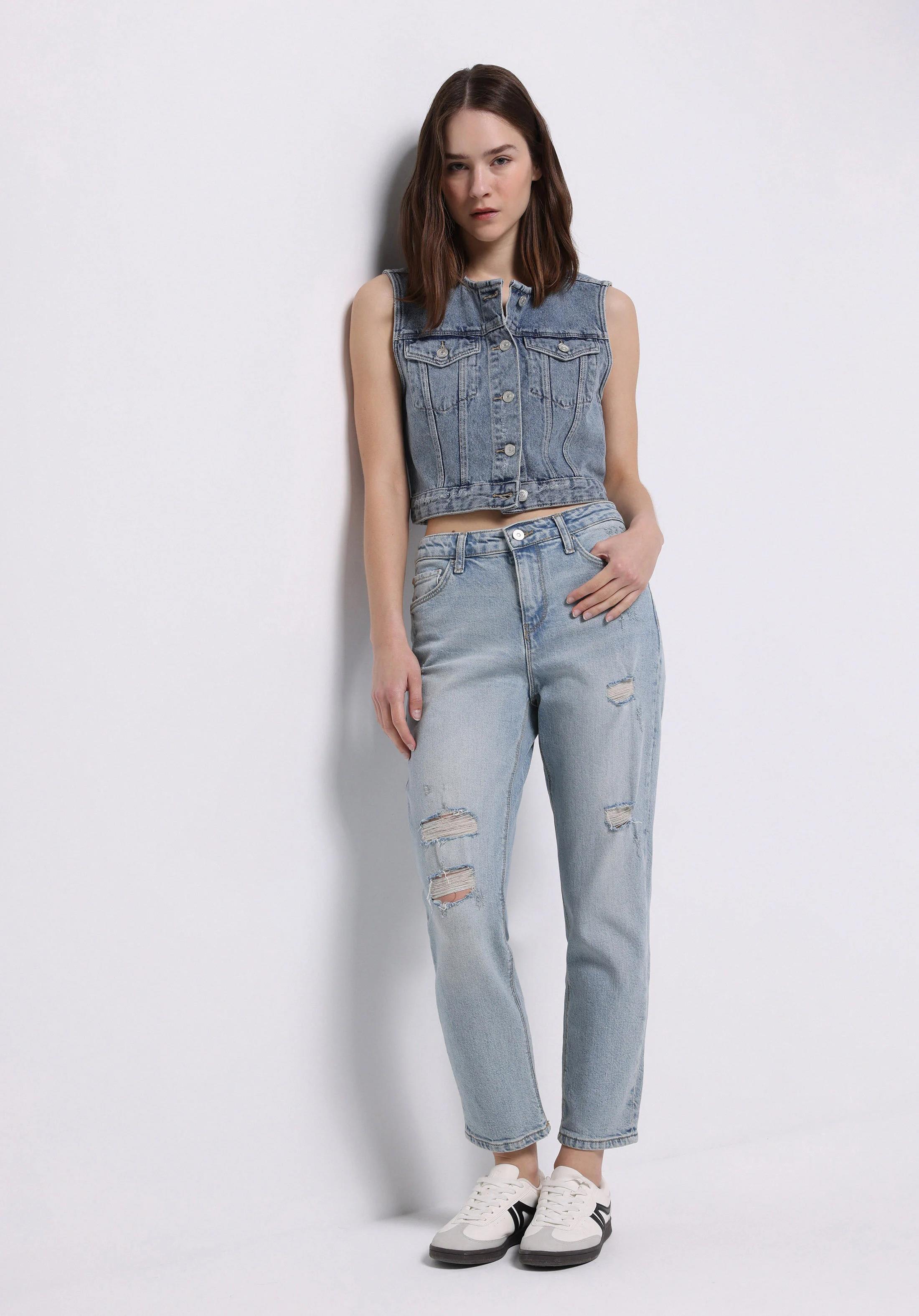 DENIM KADIN JEAN PANTOLON 896  MARIA Mom Fit