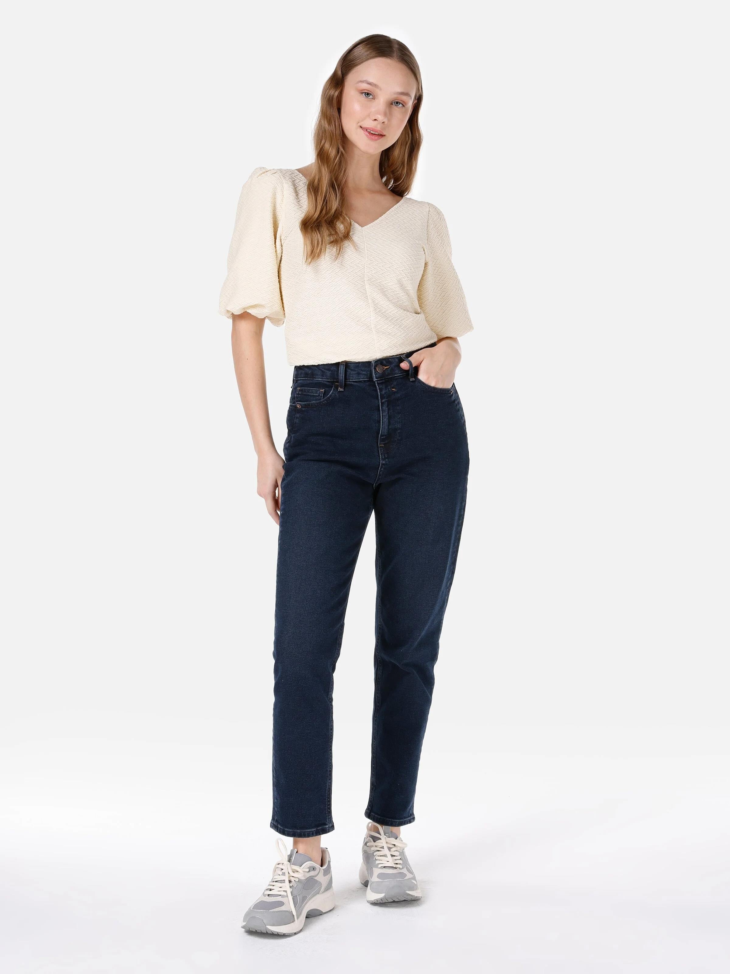 DENIM KADIN JEAN PANTOLON 896  MARIA Mom Fit