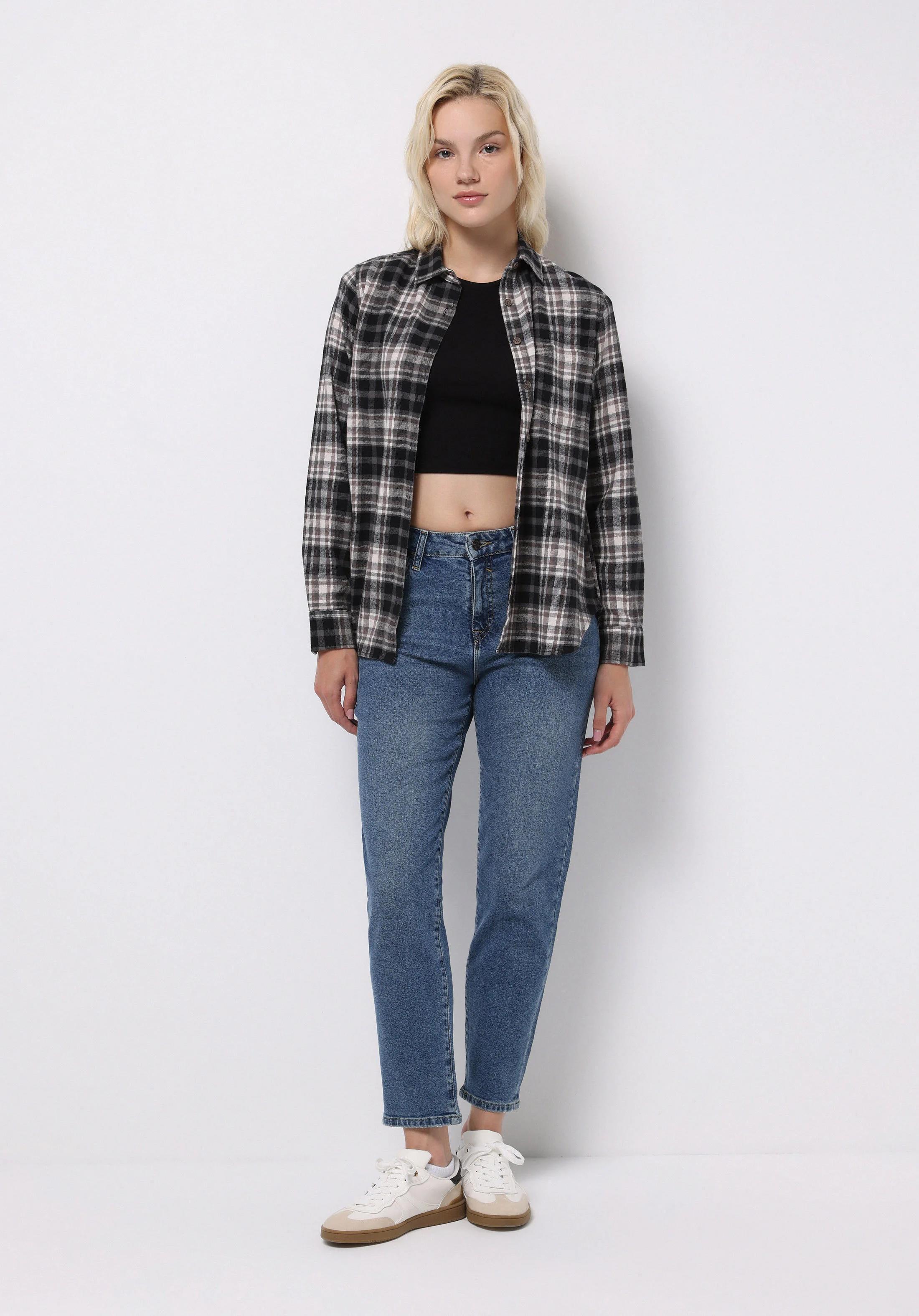 DENIM KADIN JEAN PANTOLON 896  MARIA Yüksek Bel Daralan Paça Mom Fit