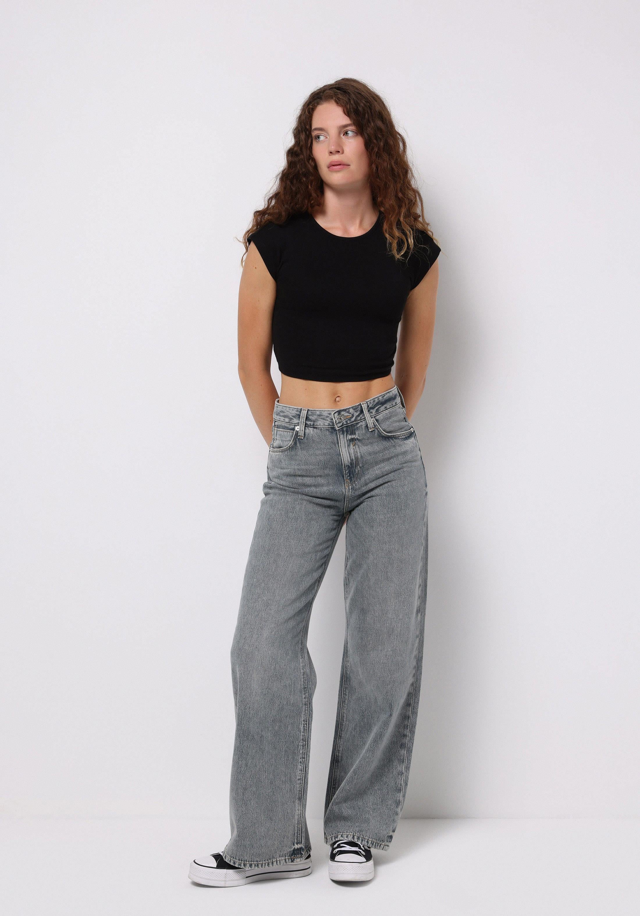 DENIM KADIN JEAN PANTOLON 970 BERRY Yüksek Bel Düz Paça Regular Fit